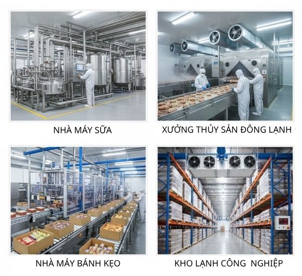 Ứng dụng thực tế Chiller giải nhiệt nước trong các lĩnh vực thực phẩm